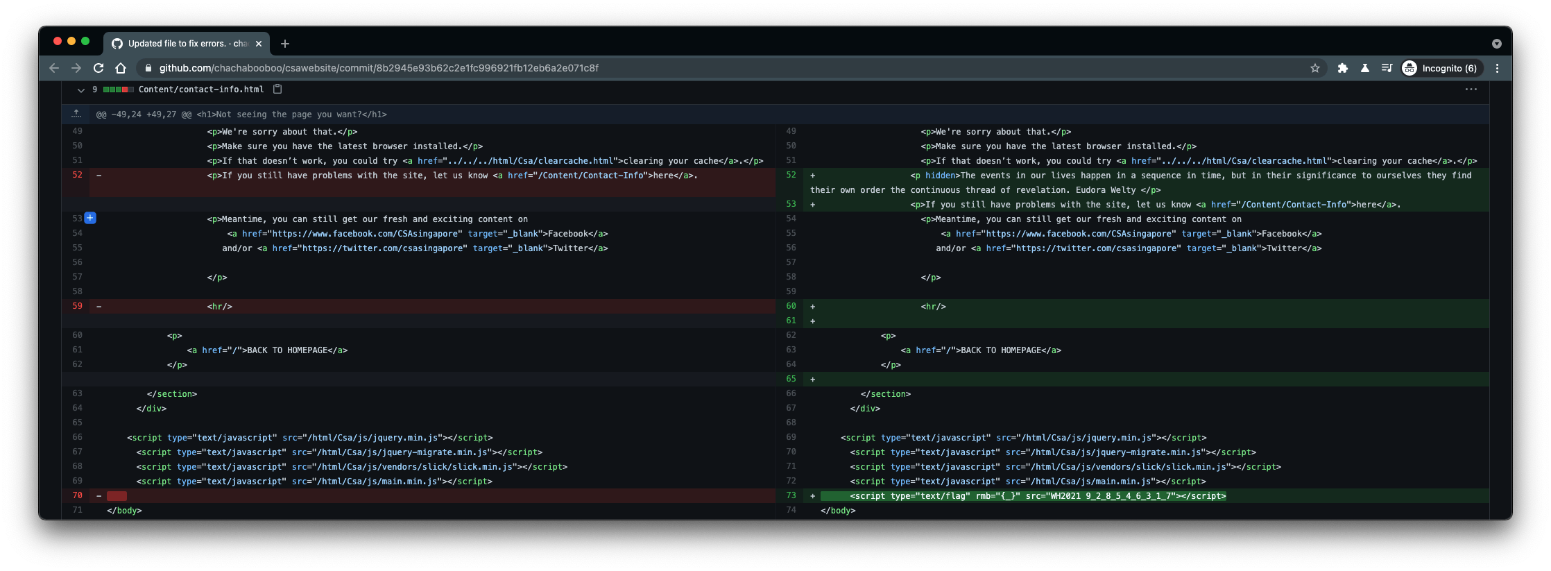 git diff