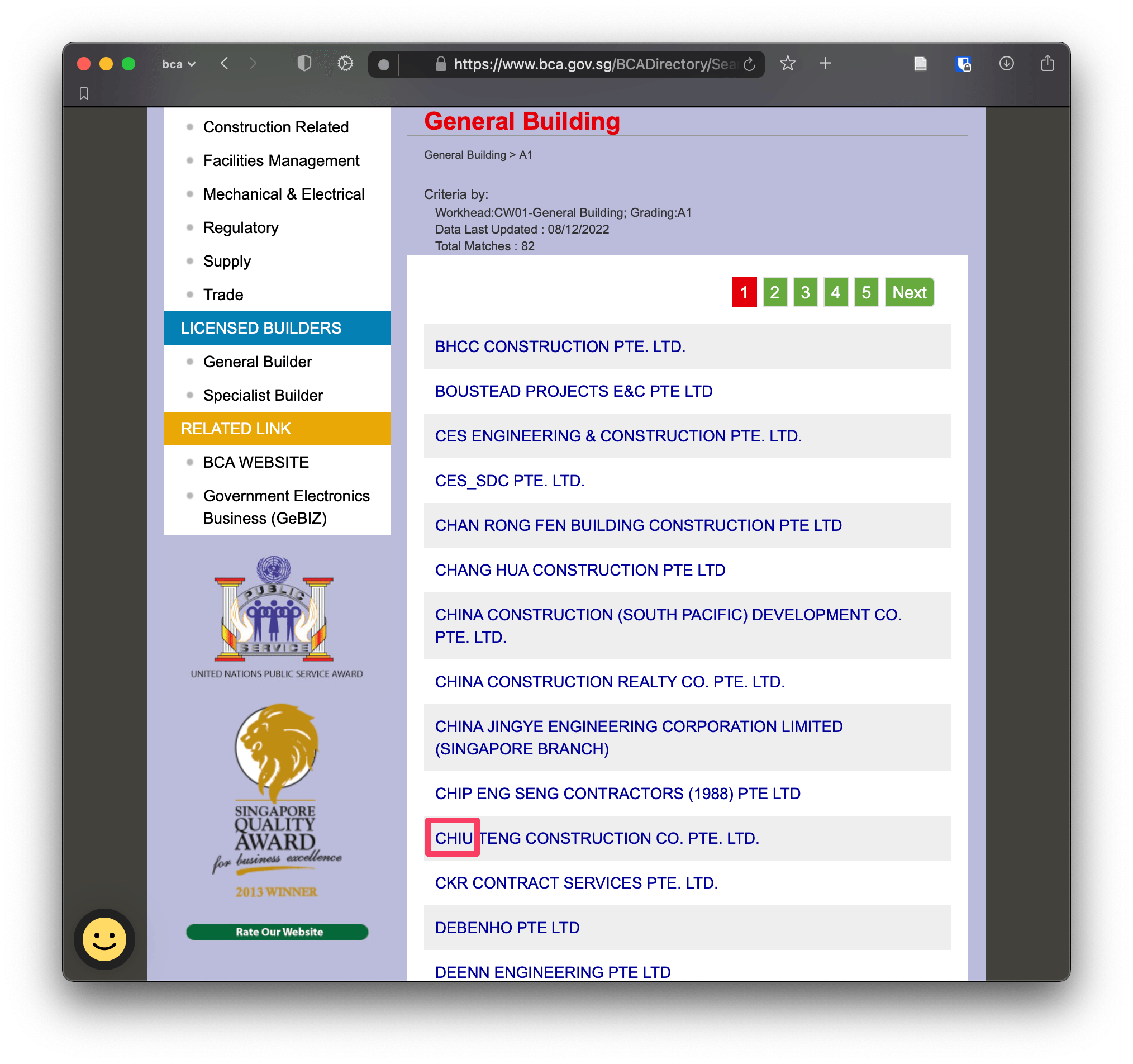 BCA Directory