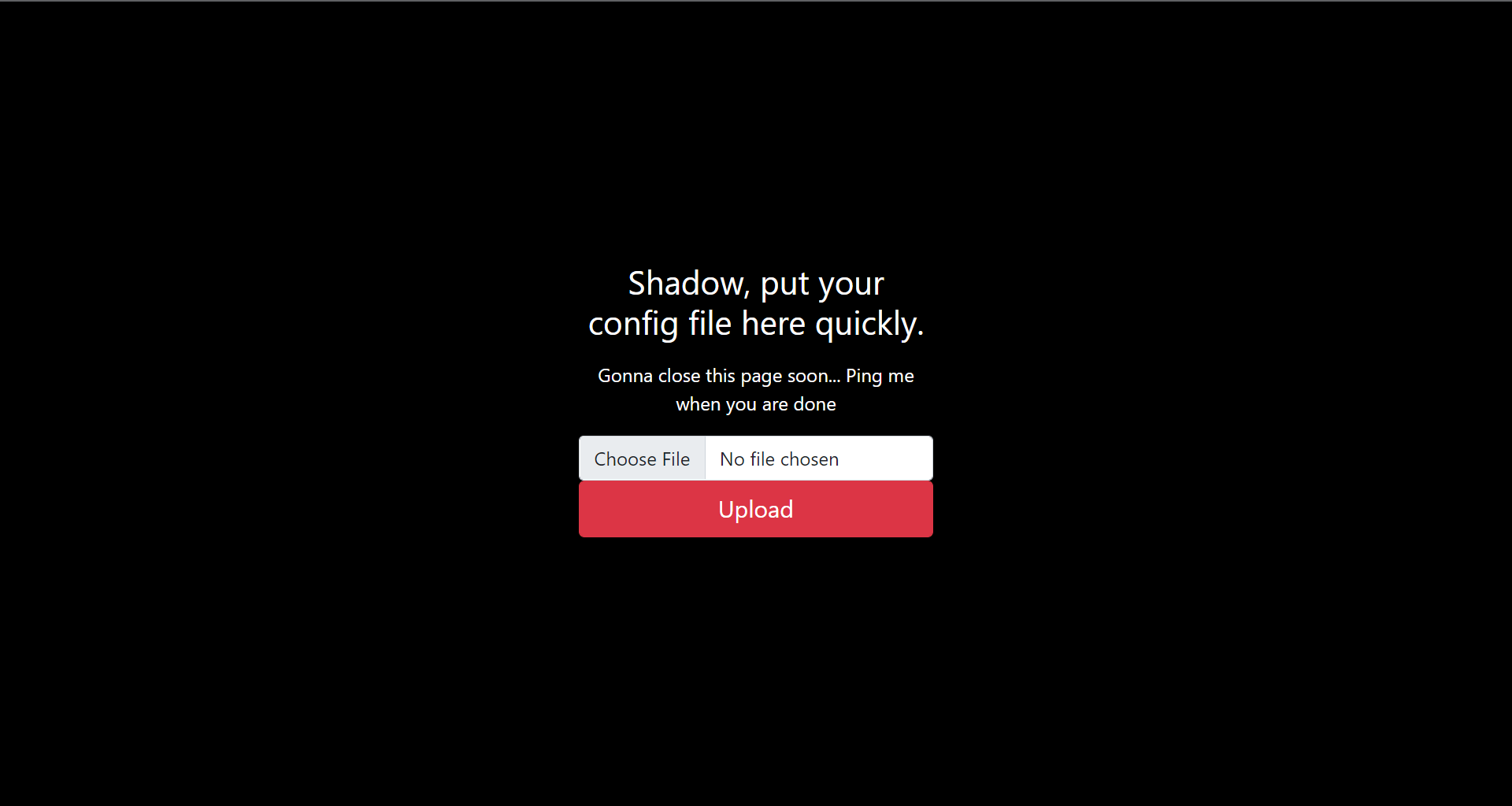 upload page