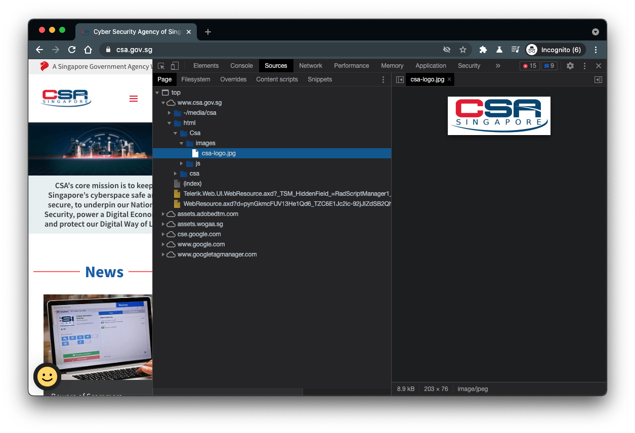 CSA website sources